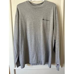90s Champion Longsleeve Gray Tee Large